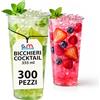 G.M. DISTRIBUZIONE 300 Bicchieri da Cocktail Monouso in Plastica Trasparente da 355ml, Tumbler Usa e Getta di Alta Qualità x Bevande fredde, Riciclabili, Discoteche, Gin tonic, Mojito