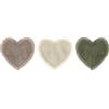 Blanc MARICLO Collezione Natural Attitude Tappeto a cuore con gala 10 cm assortito 60 x 60 cm 100% COTONE (Panna)