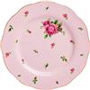 Royal Albert NCRPNK25811 - Piatto da dessert vintage moderno, in porcellana inglese, 20 cm, colore: Rosa