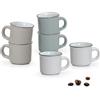 matches21 HOME & HOBBY matches21, set di 6 tazzine da caffè, effetto smaltato Set da 6,5 cm/120 ml.