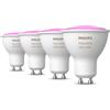Philips Hue Pacchetto vantaggio - GU10 - con 4 Faretti LED - Luce bianca e colorata - Hue White and Color Ambiance