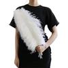 OXFYY 10 pezzi/lotto 45-50 cm piume di struzzo per artigianato matrimonio festa decorazione piume struzzo tavolo piume colorate decorazione-bianco-50-55 cm 22-24 pollici
