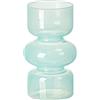 MINGZHE Vaso Idroponico in Vetro Trasparente, Vaso in Vetro Colorato da 7 Pollici per Fiori, Vaso Floreale in Vetro a Tre Strati per Decorazioni, Vaso in Vetro Geometrico Moderno per la(Verde Chiaro)