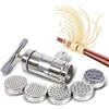 Tiiyee Macchina Per Pasta Manuale, Press In Acciaio Inossidabile Portatile Fresca Inox Tagliatelle Spremiapatate Stampi Piccola A Manovella Famiglia Mini Fatta Piccoli Strumenti Con 5 Teste Stampo