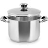 Inoxpran Pentola Classic in Acciaio Inox, 2 Manici, 30x20cm, Con Coperchio