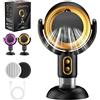 LLELEMAMO Puff Hide Smoke Fan, Puffhide Purifier, 3000mAh Puffhide for Smoke Fan, Smoke Away Purifier Fan, Smoke Filter for Smoking Indoors, 2 Speed Wide-Angle Purification Smoke and Odors (Gold-plug in)