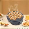 SAUADY Macchina Elettrica Per Takoyaki Con 18 Fori, Griglia E Vassoio Da Servizio, Adatta Per Frutta, Cioccolato, Uova, Impasto E Salsicce, Nero, 750W