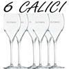 Generic 6 Calici in Vetro con logo Altemasi - Flute Privè Gran Cru - Bicchiere in vetro cristallino - Flute da degustazione - Capacità 33 cl