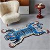 stitchworn Tappeto a pelo lungo trapuntato con tigre tibetana, lavabile in lavatrice, per interni, con retro in TPR antiscivolo, per camera da letto, bagno, soggiorno e sala da pranzo, decorazione per la casa
