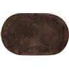 Olivo Tappeti OLIVO.shop | ARIEL Tappeto bagno cotone, Tappeto per il bagno antiscivolo, assorbente, ovale, Tappetino bagno pelo lungo, colori e misure assortiti (MARRONE, 50x90 cm)