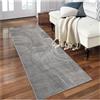 Siunwdiy Tappeto da Cucina Lungo 1.8 Metro Grigio Astratto, Tappeti Passatoia Corridoio Antiscivolo e Lavabile, Perfetto per Ingressi/Scale/Bagni/Soggiorni, Design Moderno con Pattern Geometrico,90x180 cm
