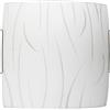 E-ENERGY Simone Lampada Plafoniera da Soffitto in Vetro Moderna Quadrata Attacco E27 1 Luce 30cm Made in Italy
