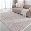 Interiyou Tappeto cotone artigianale Riga - 60x120 cm Beige/Negro - Per salotto, camera da letto - 100% fibra naturale tessuto piatto
