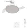 CREATE / WIND CLEAR STUDIO M/Ventilatore da soffitto con luce bianco con controllore da parete e telecomando / 40W, Temporizzatore, Ø 108 cm, pale retrattili, 3 temperature di luce, estate-inverno