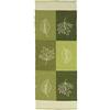 Pierre Tappeti Tappeto WINTER VERDE disegno foglie alberi autunno 100% cotone annodati a mano, passatoia stuoia cucina multiuso lavabile cm.55x180