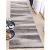 Carpeto Rugs, tappeto per corridoio, modello moderno, cucina, ingresso e camera da letto, al metro, 60 cm di larghezza, Grigio 80 x 1100 cm