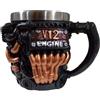 Generisch Motorthematik da caffè - 5,5 pollici in acciaio | termica a doppia parete realistica per whisky, birra, bevande calde, campeggio, picnic e