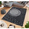 emmevi Tappeto Salotto A Pois Moderno 120x180 Cm Arredo Camera Scendi Letto Pelo Corto Mod.OMEGA GRIGIO