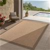 Teppium Tappeto per Interni ed Esterni, robusto, resistente alle intemperie e facile da pulire, con effetto juta naturale, ideale per soggiorno, cucina, terrazza, 140x200 cm