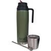 Gaucho Bruno Termos Gaucho Bruno Yerba Mate 3 in 1 - Borraccia termico da 1 litro con beccuccio di precisione, coperchio che funge anche da tazza Mate e Bombilla - mantiene la bevanda fredda o calda
