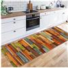 Siunwdiy Tappeto Runner Passatoia 0.8 Metri per Corridoio Cucina Ufficio Entrata Ingresso Sala Design Moderno Motivo Geometrico Astratto striscia Pelo Corto, Taglia Personalizzabile,50X80CM