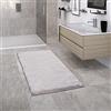Paco Home Tappeto Bagno Tappetino Da Bagno Tappeto Doccia Shaggy Antiscivolo Morbido Lavabile Motivo Monocolore, Dimensione:50x80 cm, Colore:Grigio