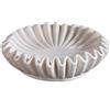 BBTISG Ciotola per frutta decorativa scanalata, 15 x 15 x 6 cm 300ml, bordi scanalati, ciotola decorativa per la casa, elegante ciotola decorativa per soggiorno (bianco)