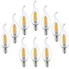 BAISHICHENG 10Confezione Lampadine a LED E14,Filamento Retrò Non Dimmerabile Classico a Forma di Candela 4W(Corrisponde a una Lampada Alogena da 40W)2700K Bianco Caldo 400LM Lampada a Candela Trasparente