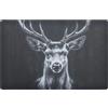 famyily Zerbino con simpatico cervo nero con cartoni animati, 81,3 x 50,8 cm, in gomma antiscivolo, per interni e ingresso, per tutte le stagioni, per tutte le stagioni