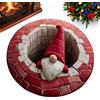 Generico Rotondo Tappeto A Visivo 3D Natale, Tappeto Natalizio 3d Poliester, Babbo Natale E Gnomi Con Motivo Tridimensionale Trapuntato, Adatto Per Soggiorno, Camera Da Letto