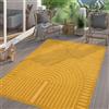 TT Home Tappeto Per Esterno Cucina Balcone Tappeto Soggiorno Moderno Scandi Boho 3D Monocromatico, Colore:Giallo Scuro Giallo, Dimensione:60x100 cm