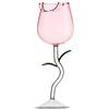 NLDGR Bicchieri da Vino Rosato Bicchiere da Cocktail, Bicchiere da Vino Rosso con Fiori, Bicchieri a Calice con Rosa Cristallino per Celebrazioni di Compleanno di Nozze di Inaugurazione della Casa(#5)