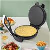 Qussse Tortilla Press Roti Maker, 1200W Elettrico Acciaio Inox Tortilla Maker con Rivestimento Antiaderente, per Case Ristoranti Negozi di Dolci