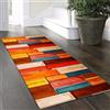 Yinghesheng Passatoia Corridoio Lungo 3 Metri Multicolore Motivo a Grana di Legno, Tappeto Ingresso Lavabile, Antiscivolo per Cucina, Camera da Letto - 50x300cm