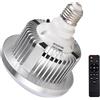 Obetuens Lampadina LED da 85 W, lampada fotografica dimmerabile da 3000 K a 5500 K con telecomando, attacco E27 per illuminazione da studio, casa, cucina, garage e ufficio (1 confezione)