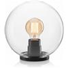 Generico Sfera Globo Opale Per Lampione da Esterno, Attacco E27, LED Compatibile, Stagna IP44, per Giardino (Trasparente, Diam. 30cm)