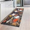 Teppich-Traum Tappeto runner lavabile per cucina | antiscivolo | con spezie in giallo rosso Dimensione 80 x 300 cm