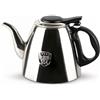 Agatige Bollitore per caffè da fornello, teiera in acciaio inossidabile da 1,2 l/1,5 l con manico antiscottatura per fornello a induzione(1.2L)