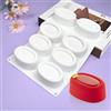 mostsom Stampi in silicone per mousse, stampi in silicone per cioccolato, stampi ovali per torte in silicone 3D a forma di ellisse, caramelle e tartufi, vassoio da forno (C_ Ovale Grande)