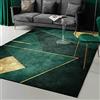 makeups1 Home Tappeto A Pelo Corto Moderno Smeraldo Verde Scuro Semplice Oro Geometrico Lavabile Tappeti Home Decorate Tappeti Morbida Carpets (110_x_190_cm)