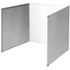 BlissfulAbode Pannello paraschizzi pieghevole in acciaio inox per cucina, protezione per olio, protezione dagli schizzi per fornelli a gas, con rivestimento resistente al calore, superfici antiaderenti, argento (29