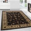 Teppium Tappeto in stile orientale a pelo corto per soggiorno, cucina, camera da letto, corridoio Tappeto morbido e delicato, facile da pulire Misurare: 240 x 340 cm Colore: Nero