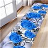 Siunwdiy Tappeti Runner Antiscivolo e Lavabile 3 Metri per Corridoio Bagno Salotto, Tappeto Passatoia Cucina con Rose Blu, Tappeto Salotto,Ingresso,Scendiletto Casa -70X300CM