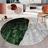 WUWEI Tappeto Grande Lavabile Rotondo Antiscivolo in Cristallo Velluto per Soggiorno Moderno - Extra Large per Arredamento Casa 200 x 200 cm