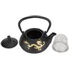 HERCHR Teiera giapponese in ghisa con infusore, bollitori da tè giapponese Stovetop Gold Dragon Style