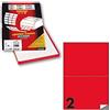 MarkIn Etichetta adesiva C/509 rosso fluo 100fg A4 210x148mm (2et/fg) Markin