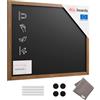 ALLboards Lavagna Nera da Gesso MAGNETICA con Cornice in Legno 100x80cm, Scrivibile con Gessetti e Pennarelli a Gesso, Per Bar, Ristoranti, Menu