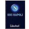 Colourbook Quaderno Spiralato A4 SSC Napoli Dark Blue - 160 Pagine, Carta 70g, Microperforazione con Invito al Taglio, Copertina PPL, Rigatura 1R Medie/Superiori, Ufficiale