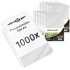 versando Cartelline plastica trasparente forate, Set di 1000 (10 x 100),