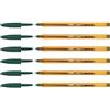 BIC Set di 6 penne a sfera CRISTAL sottile, punta fine, colore: verde